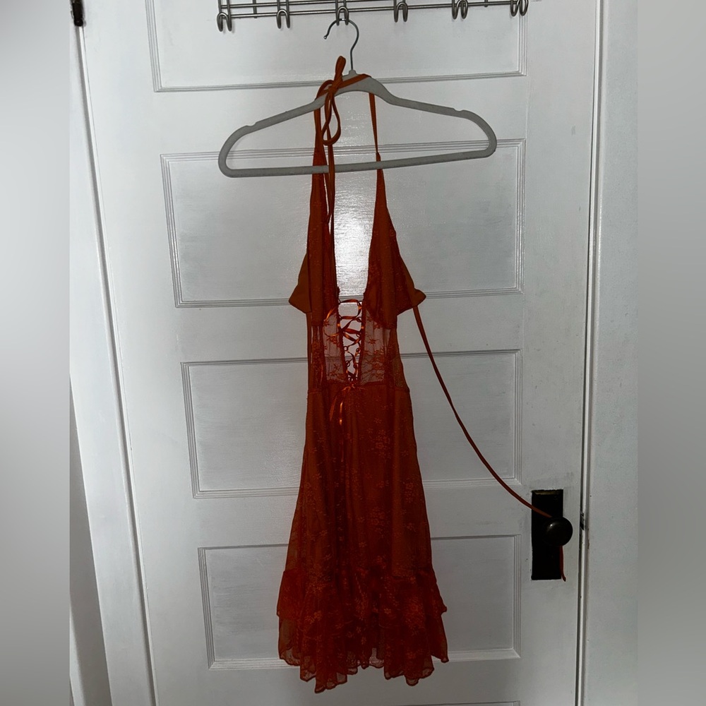 Orange mid dress